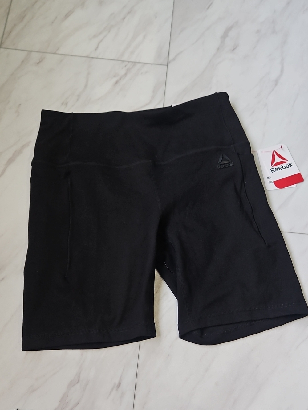 Reebok Women's Black Athletic Bike Shorts